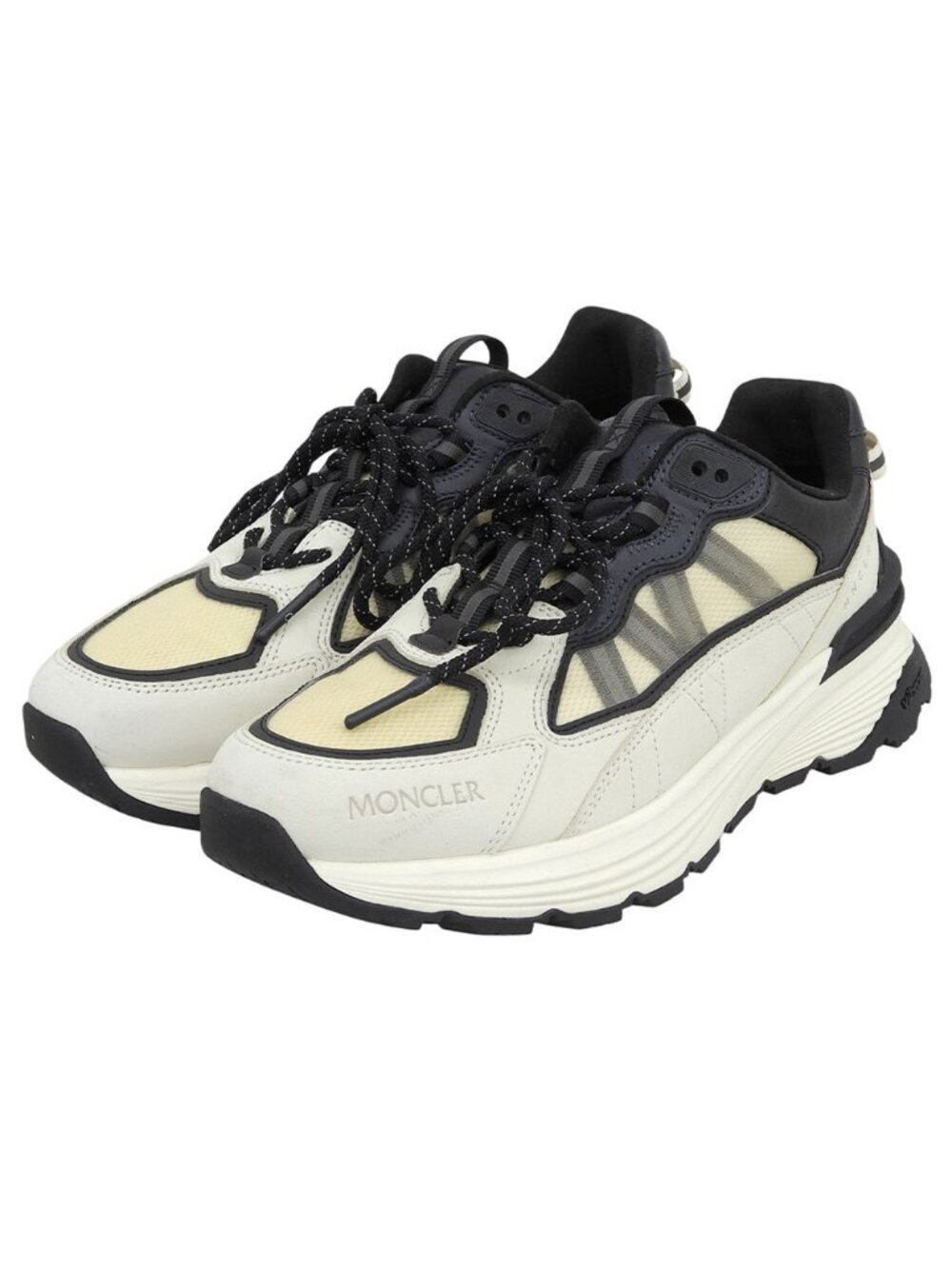 Moncler Lite Runner Low Cut Sneakers Beige Black